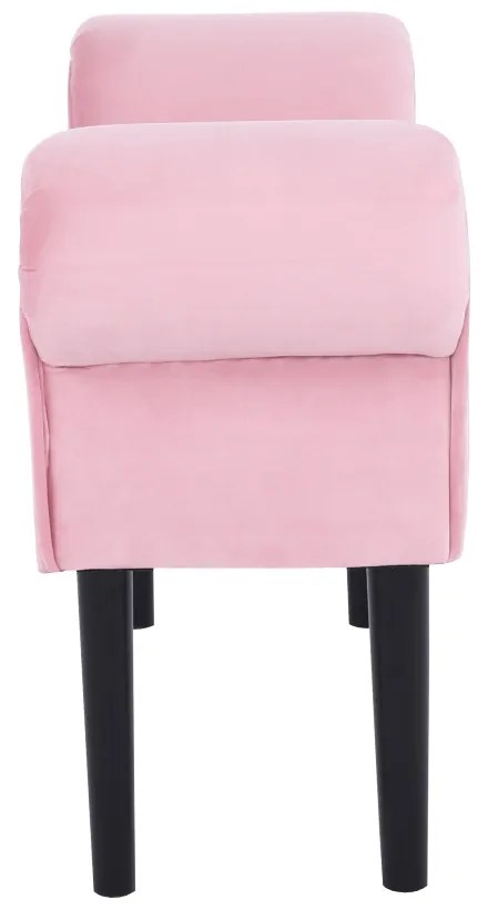 Bancă, catifea Velvet, roz învechit/negru, BURDA