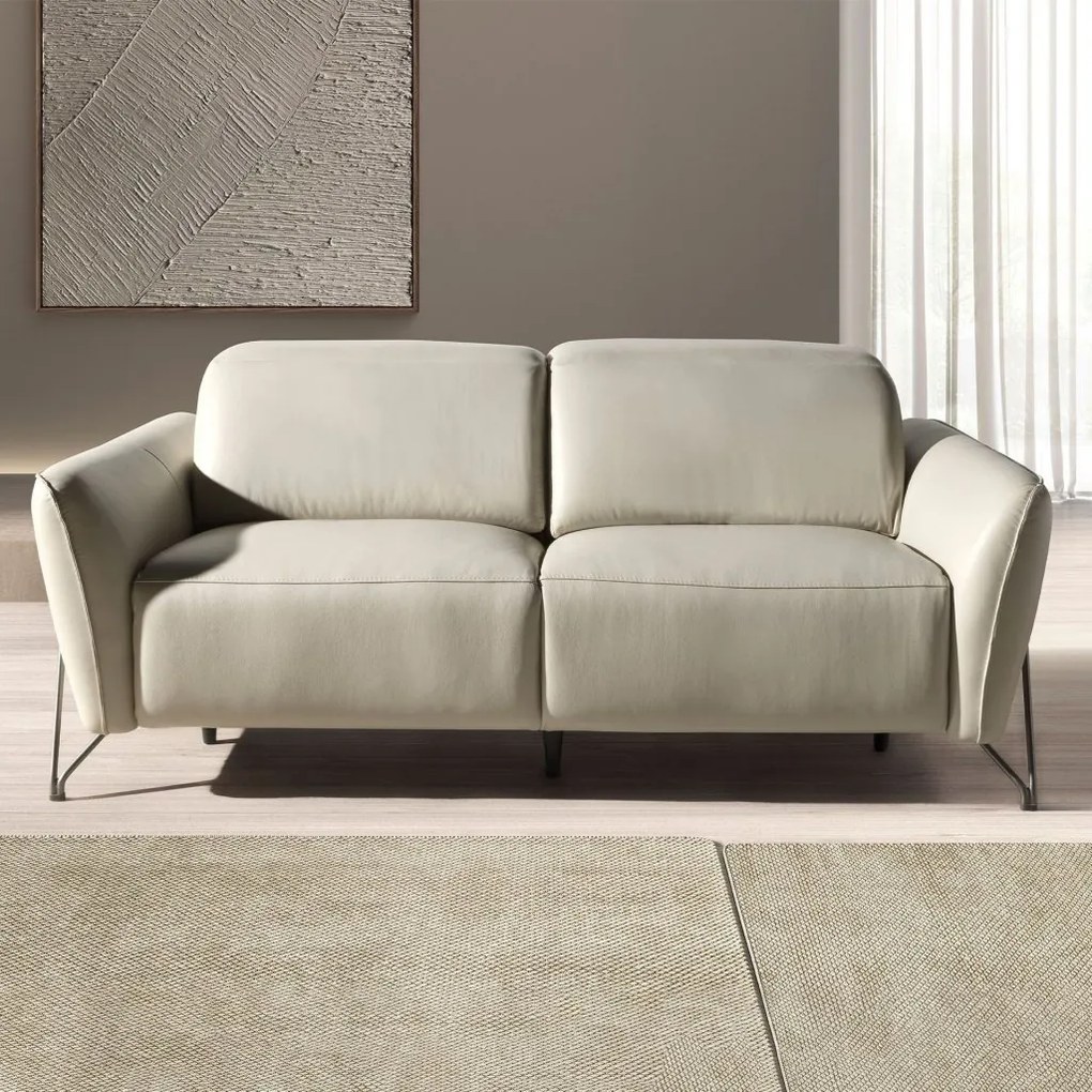Canapea 2 locuri design italian, Functia Relax, Cowhide sand