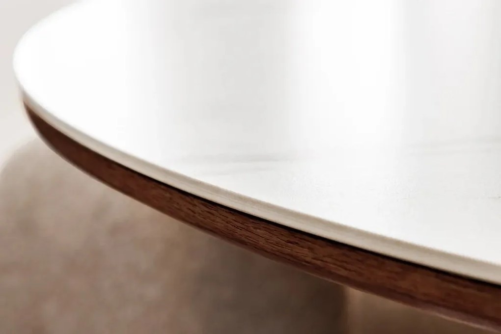 Masa rotunda, Ceramica Alba, Furnir Nuc, UNIQUE 120cm A-45144 VC