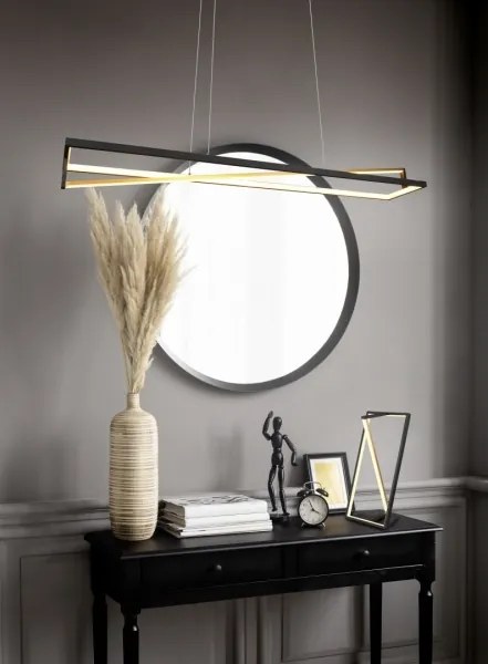 Trio - Lustră LED reglabilă suspendată pe cablu EDGE LED/35W/230V 2300/3000/4000K, negru