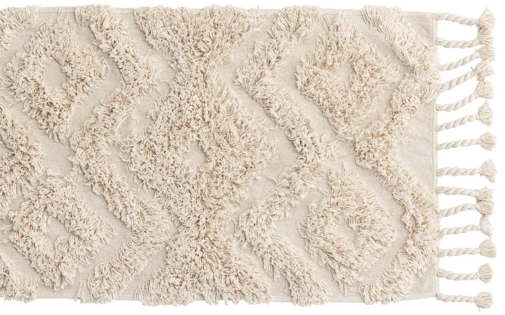 Covor crem cu ciucuri HILMA 50 x 80 cm