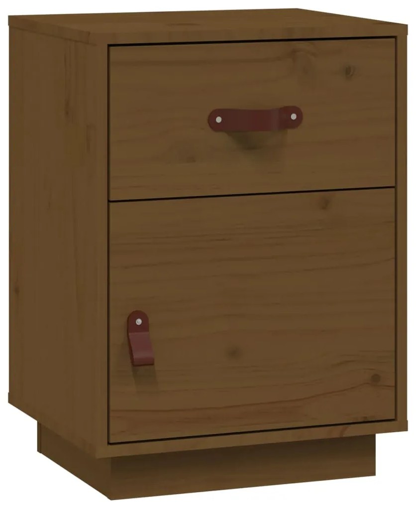 818311 vidaXL Noptieră, maro miere, 40x34x55 cm, lemn masiv de pin