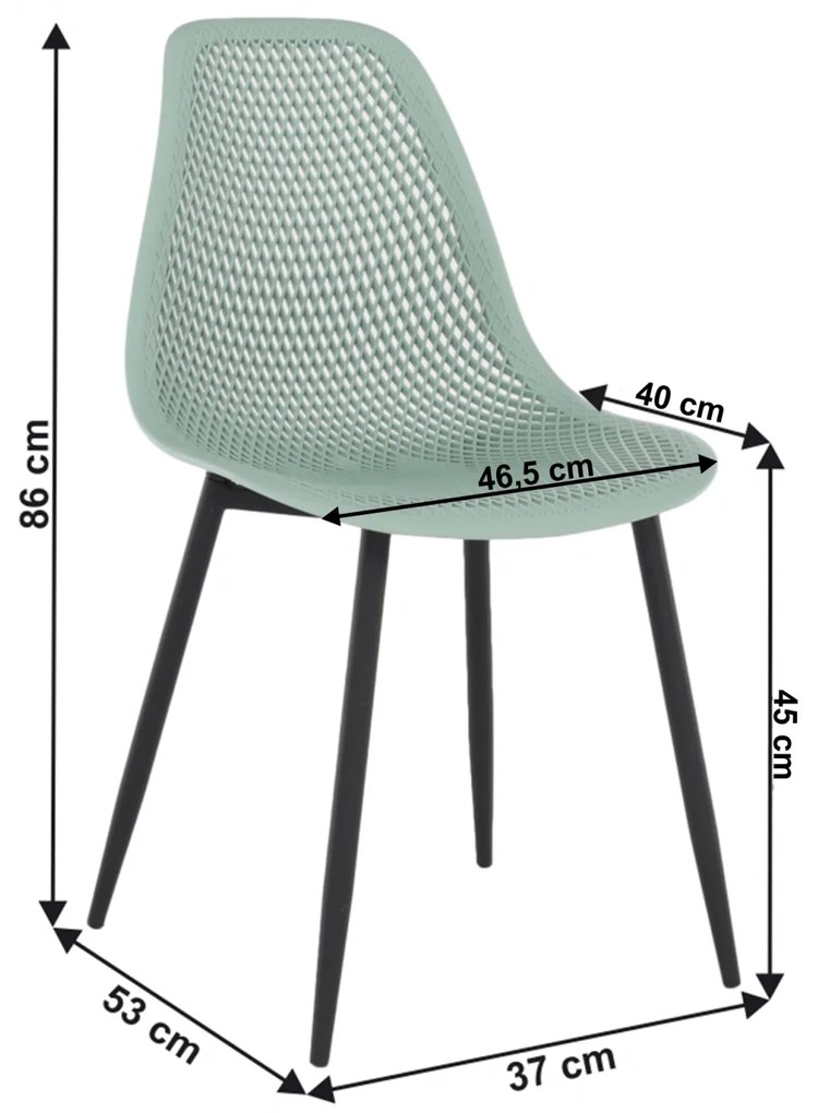 Scaun dining, verde negru, TEGRA TYP 2