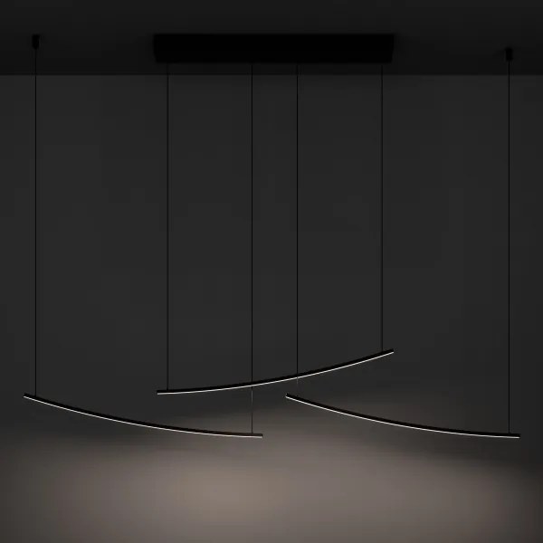 Eglo 902166 - VILLEGGI Lampă suspendată LED dimmabilă pe cablu LED/22W/230V 2700/4000/6500K neagră