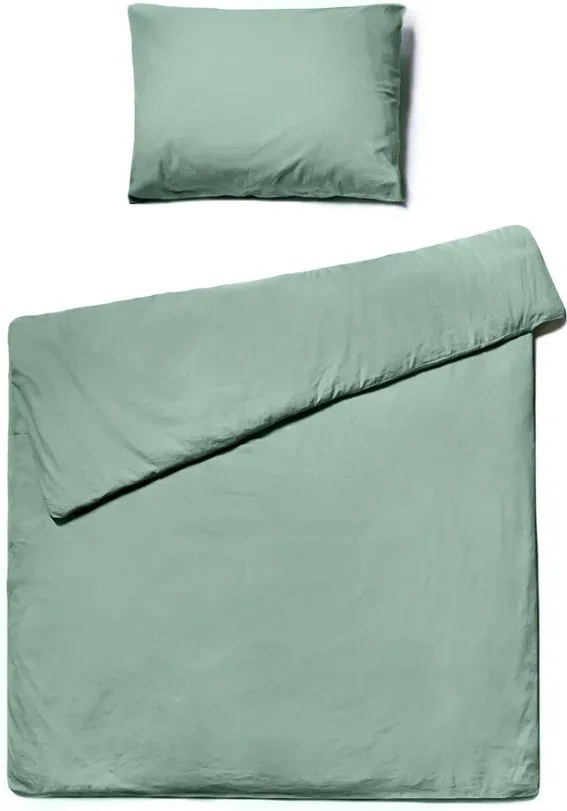 Lenjerie de pat din bumbac CALMORA verde salvie Dimensiune lenjerie de pat: 2 buc 70 x 90 cm | 160 x 220 cm
