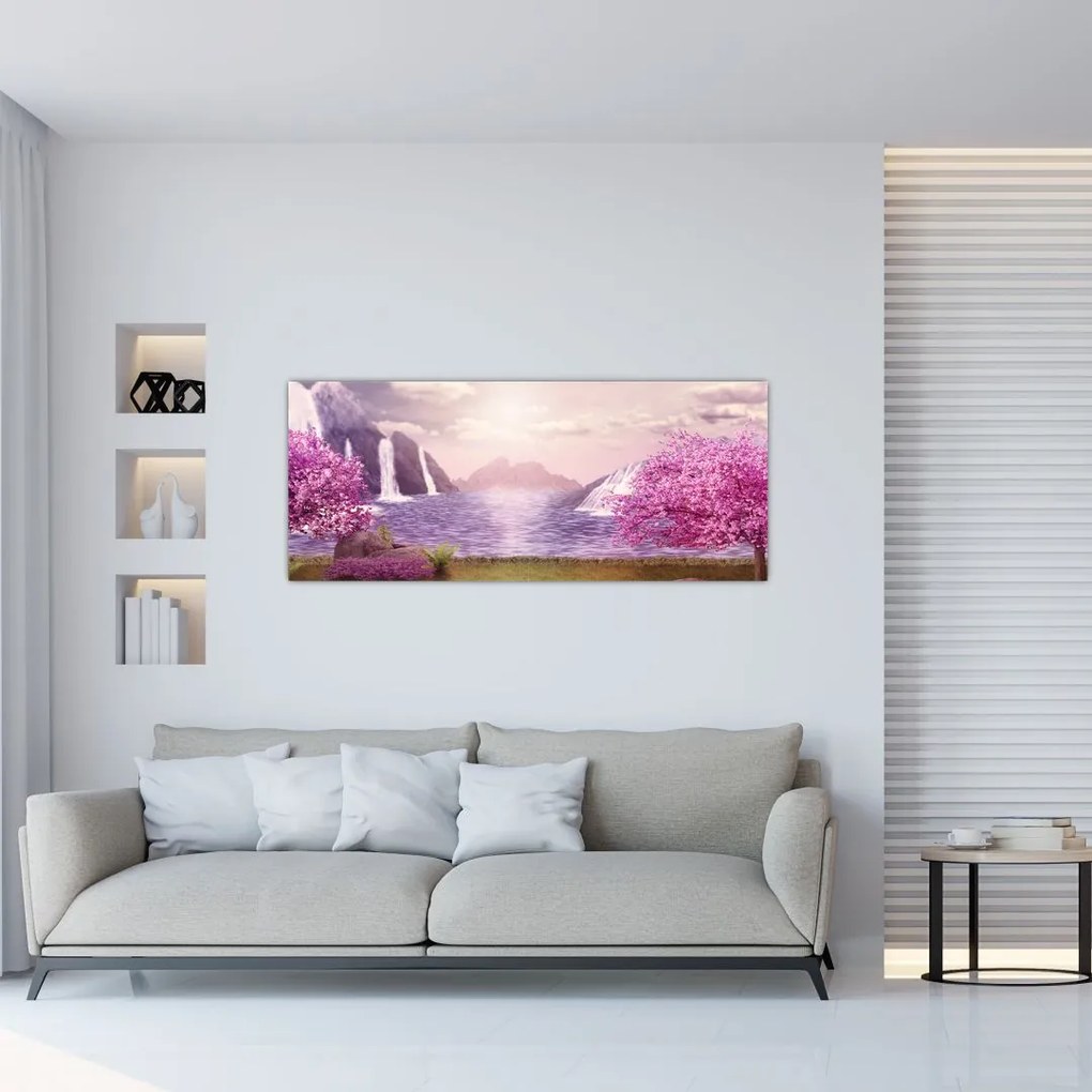 Tablou cu lac (120x50 cm)