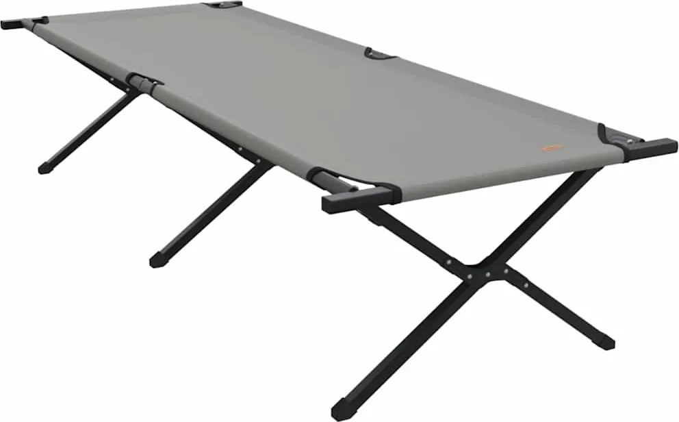 vidaXL Pat pliabil pentru camping Gri 210 x 80 x 46 cm Tafeta Oxford