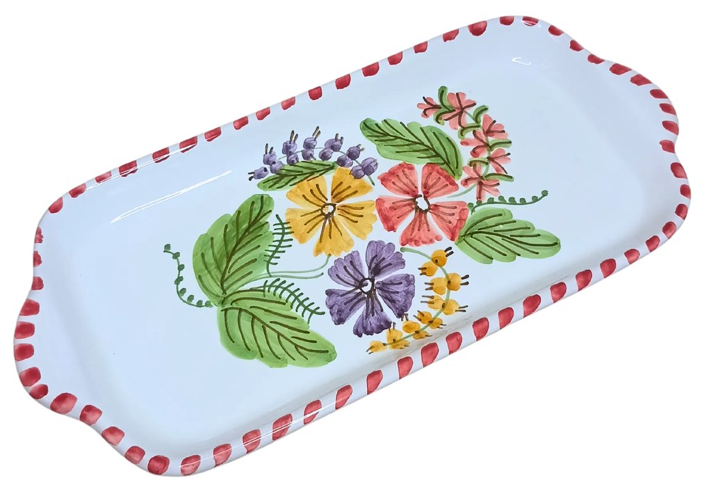 Set ceramică servit ceai/cafea model Flori de Câmp