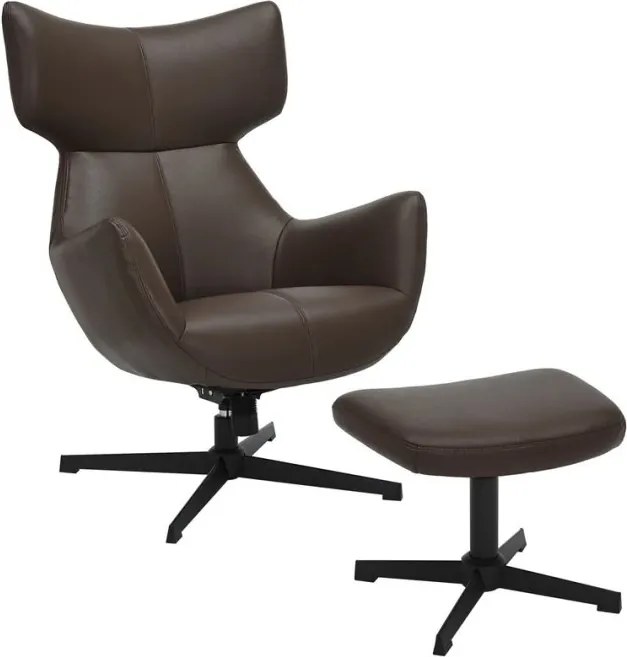Fotoliu pivotant VOGUE piele sintetica maro