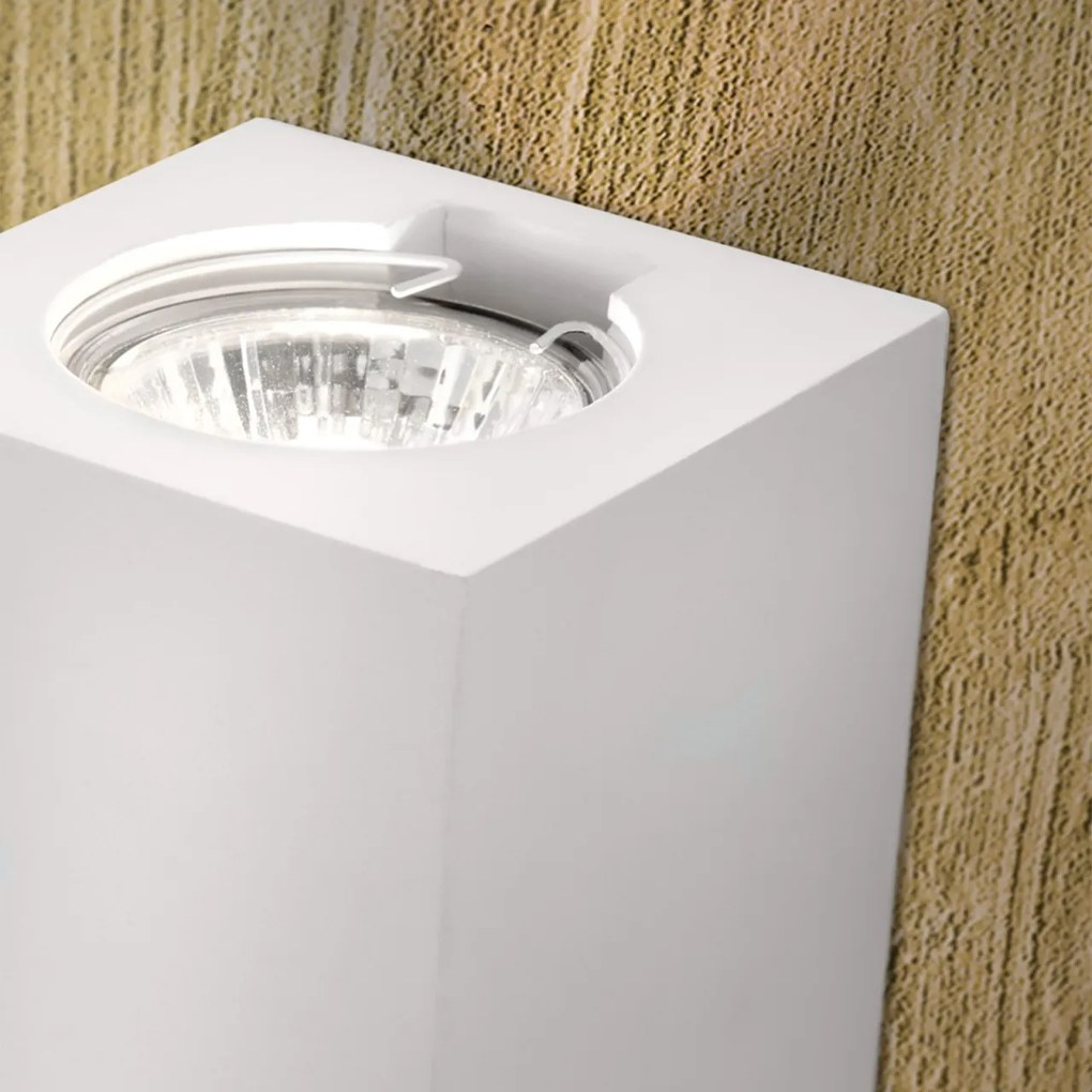 Aplica LED de perete design ambiental Cube 2 alba