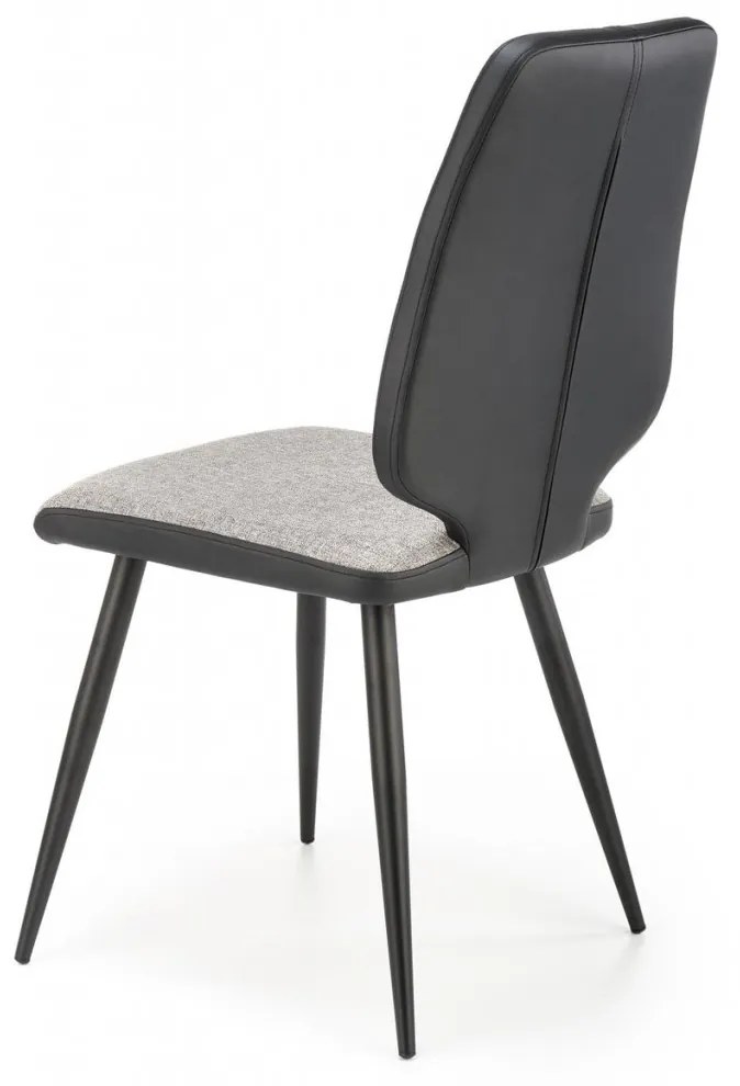 Set masa extensibila Vinston 180-230 cm + 4 scaune K424 gri/negru