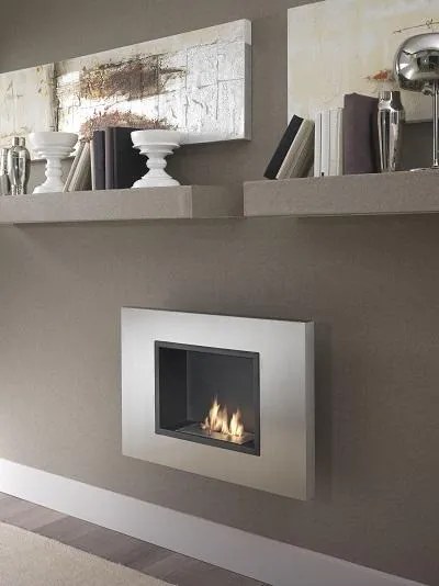 STONES Șemineu bio montat pe perete 17cm X 78cm H. 54cm | Aosom Romania
