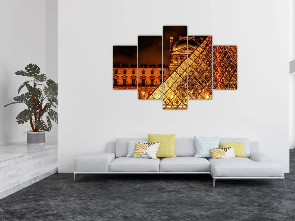 Tablou cu Louvre la Pris (150x105 cm)