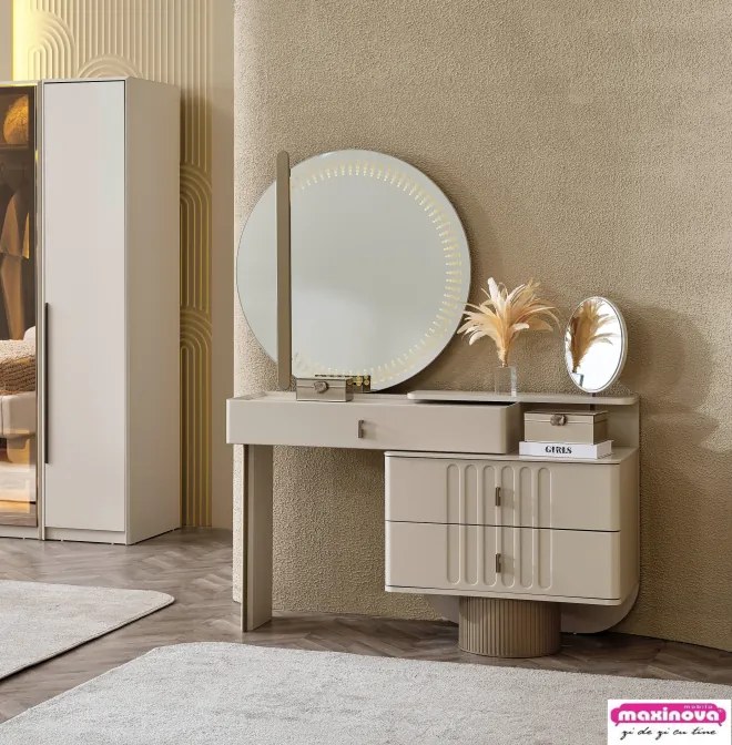 Mobilier dormitor dulap colt 7 usi,Verona