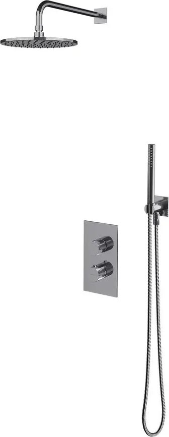 Sistem de dus incastrat cu baterie termostata Omnires Contour si para cu 1 functie