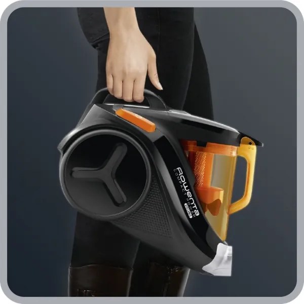 Aspirator fără sac Rowenta COMPACT POWER 1,5l 750W/230V negru/portocaliu
