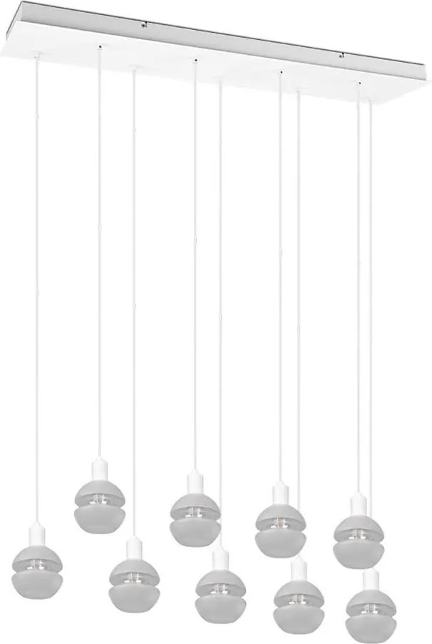 Trio - Candelabru suspendat pe cablu MELA 9xE14/25W/230V, alb