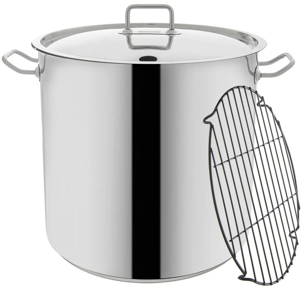 Orion Cratiță din oțel inoxidabil cu grilă 32 l