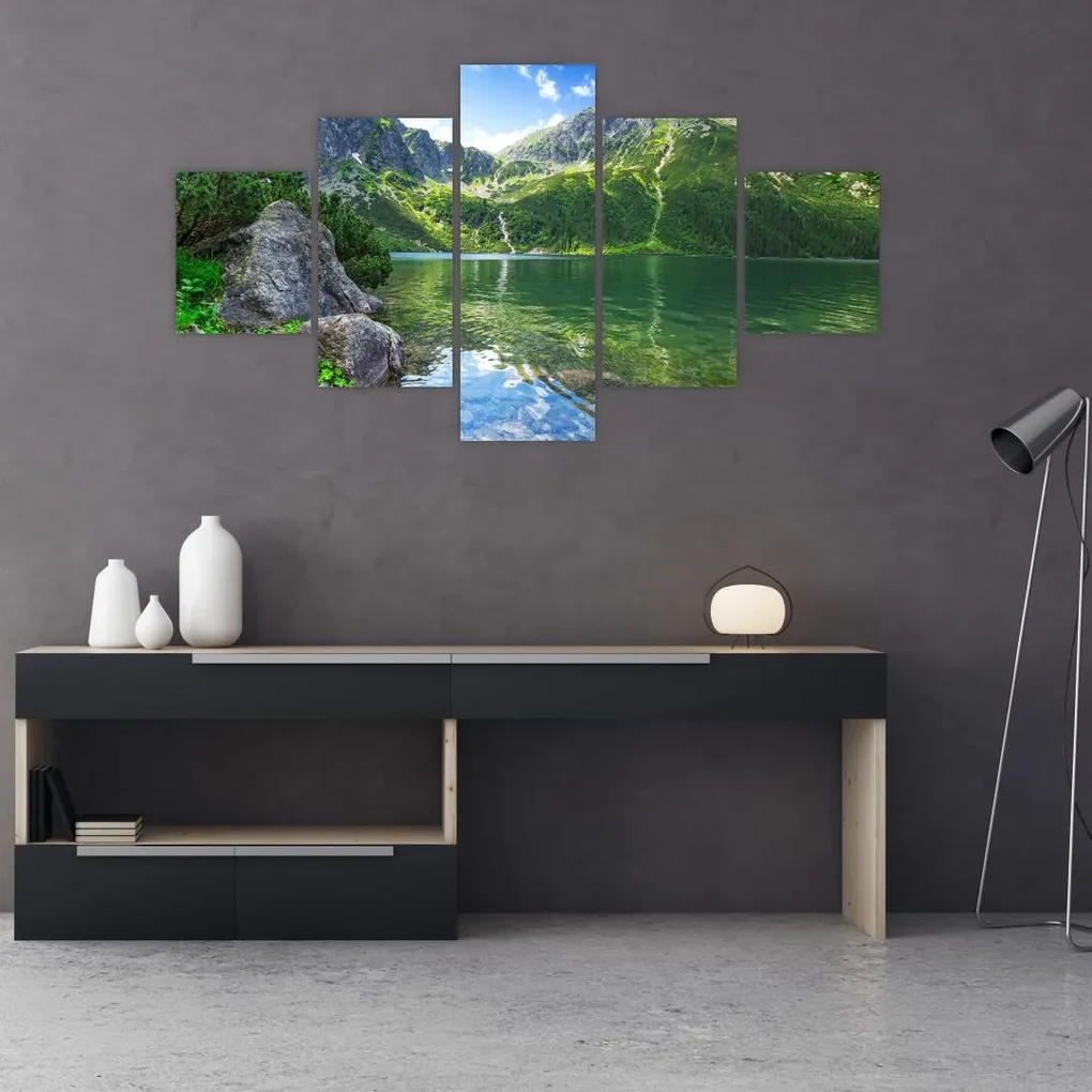 Tablou cu lac în munții Tatra (125x70 cm), în 40 de alte dimensiuni noi