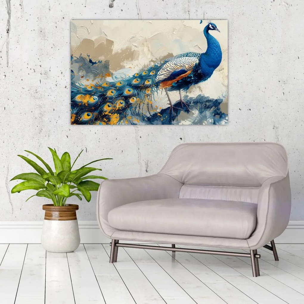 Tablou - Peacock, pictură (90x60 cm)