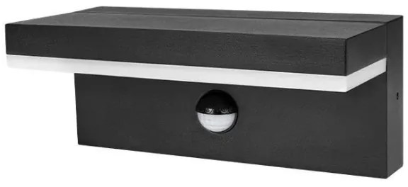 Aplica LED de exterior cu senzor, 9W, 230V, 4000K, IP44, neagră