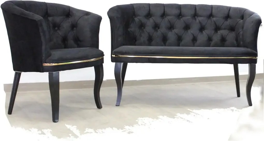 Set canapea Milano Relax 2+1, Homs textil albastru