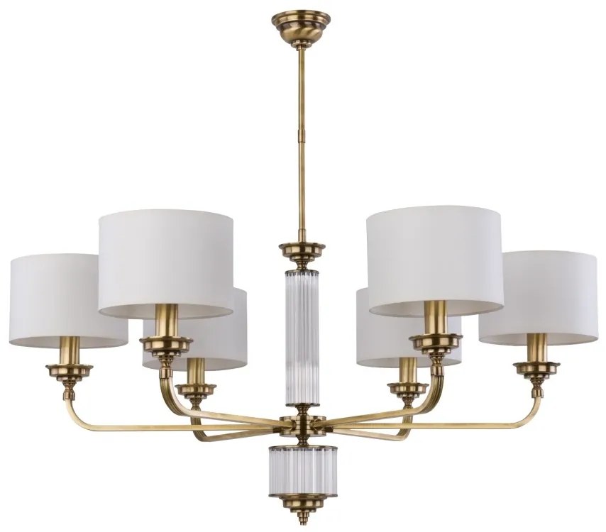 Candelabru 6 brate modern realizat manual Verde