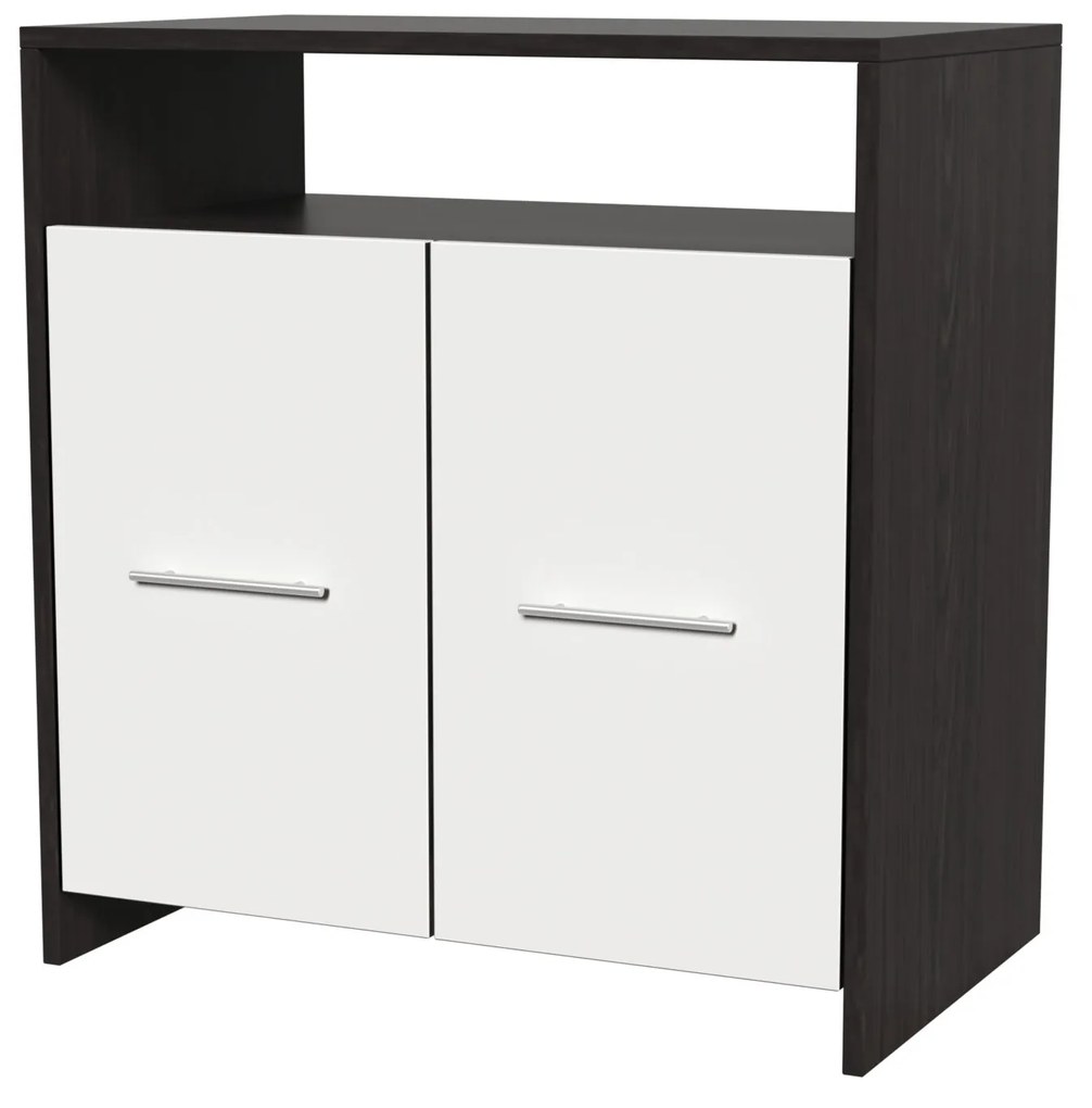 Comoda Luiza, culoare magia (wenge) / alb, 69 x 71 x 40 cm