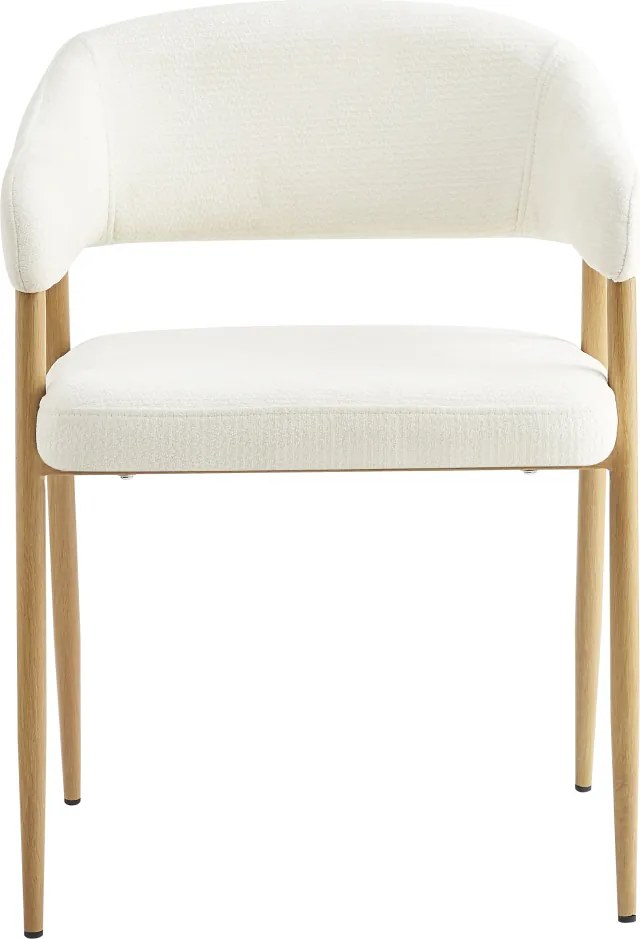 Fotoliu de sufragerie de design, crem/fag, NIZAR TYP 1