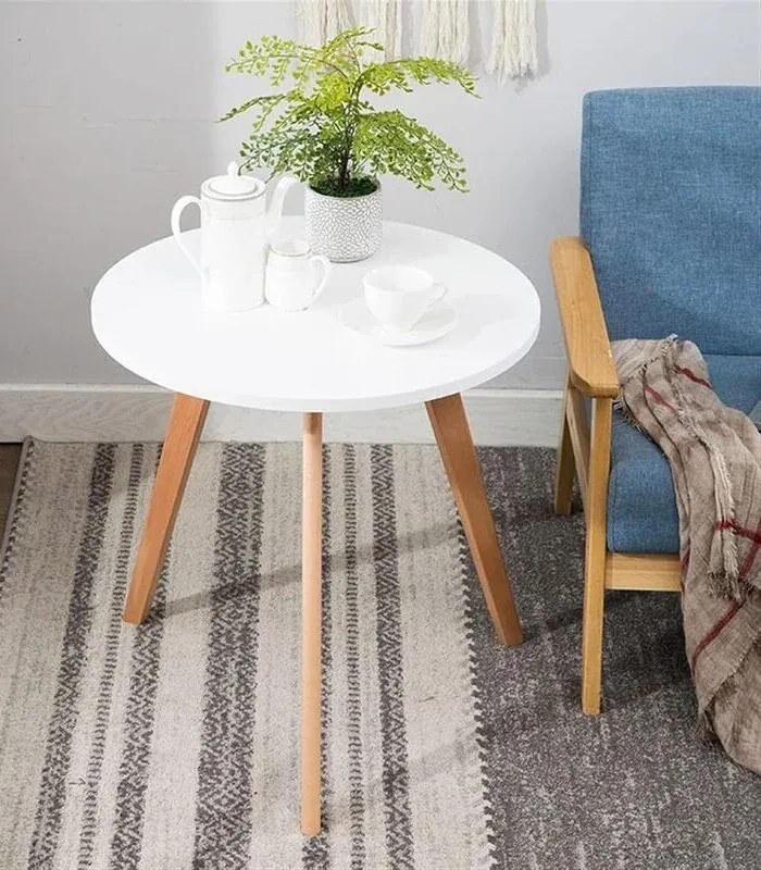 Masă de cafea în stil scandinav 40 cm - alb
