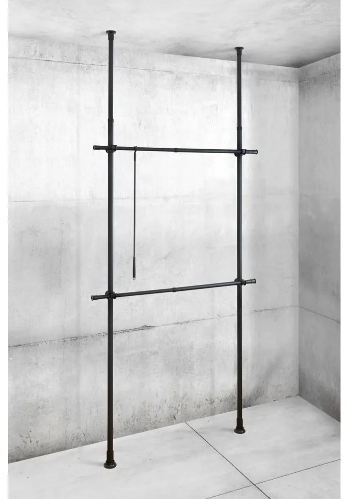 Suport pentru haine negru telescopic din metal Herkules – Wenko