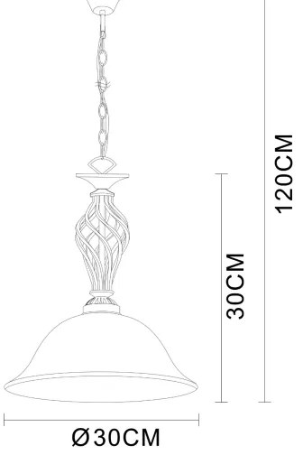 Brilagi - Candelabru cu lanț NOSTALGIA 1xE27/60W/230V