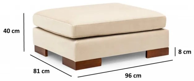 Coltar Tulip Corner Right With Pouf, Bej