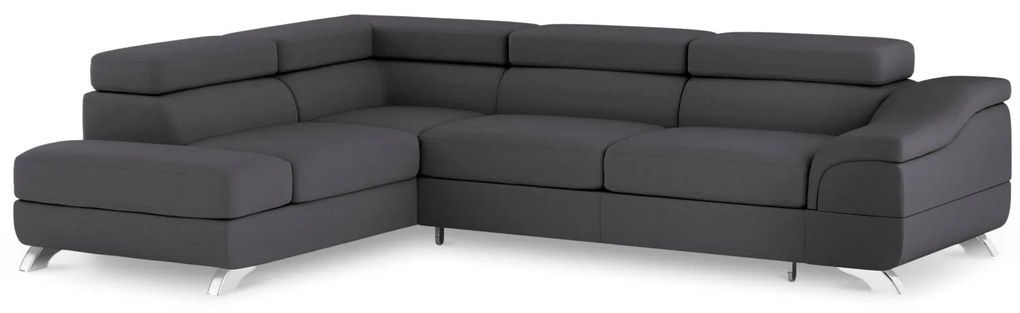Coltar extensibil Onyx, colt pe partea stanga cu tapiterie din tesatura structurala, antracit