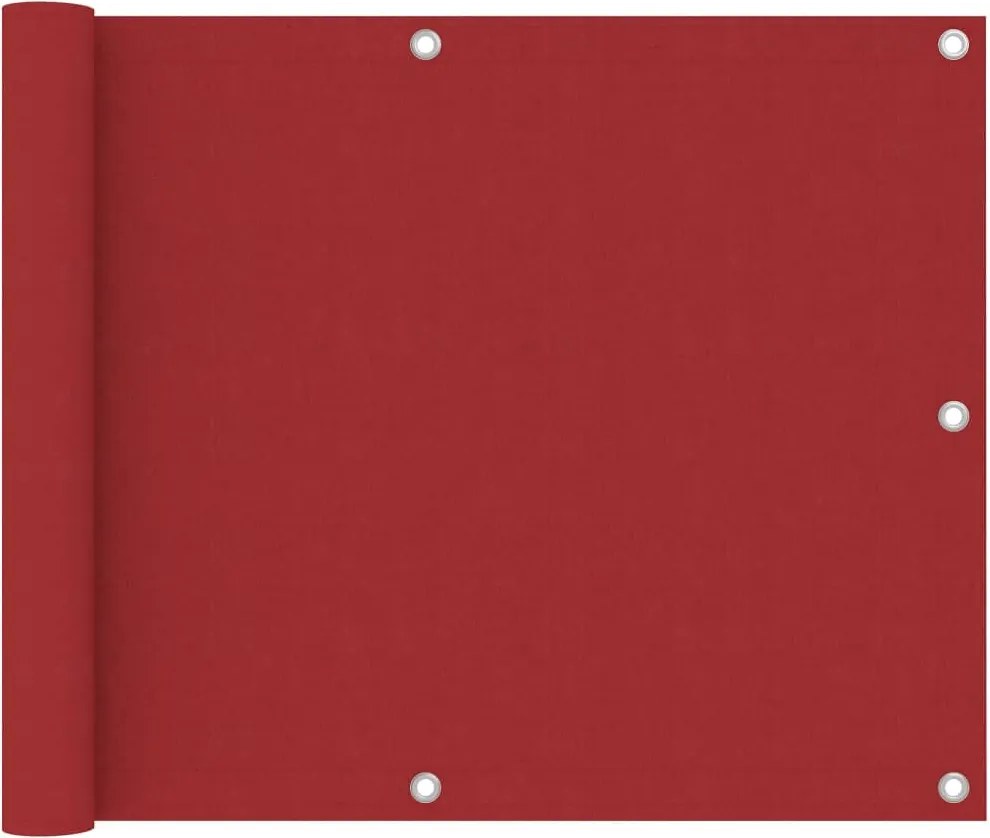 vidaXL Prelată balcon roșu 75x400 cm țesătură Oxford