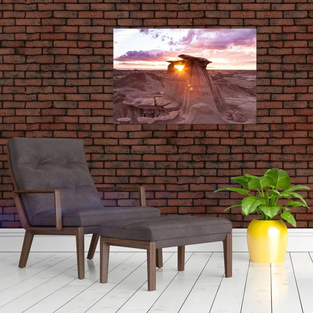 Tablou - Apus de soare în deșert (90x60 cm)