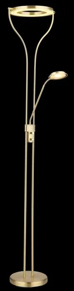 Globo 59038MD - Lampă de podea LED dimabilă EBRO 20W/230V + 4W 3000K alamă
