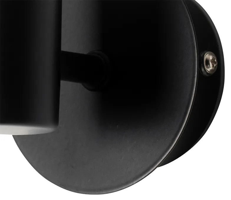 Aplică modernă neagră IP44 - Cederic Up