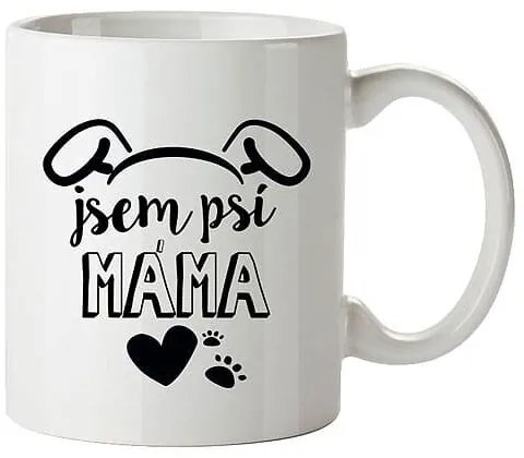 Cană din ceramică Bohemia Gifts - Sunt mama unuicâine , 350 ml