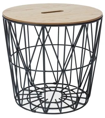 Masuta laterala cu blat in decor stejar HERA