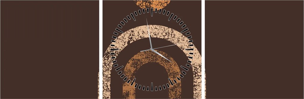 Tablou - Arce portocalii N⁰1 (cu ceas) (90x30 cm)
