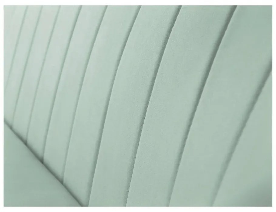 Canapea cu tapițerie din catifea Mazzini Sofas Sardaigne, 158 cm, verde mentol