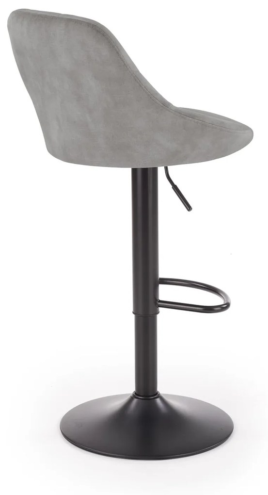 Scaun tip bar Henrietta (gri + negru). 1039561