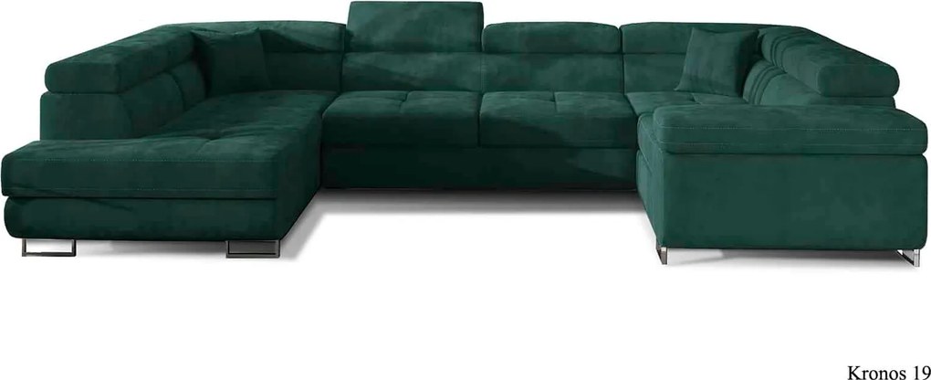 Colțar lemn masiv Formă U Extensibil Lety 340x202cm Personalizabil - Monolith 84 + Monolith 97, Stânga
