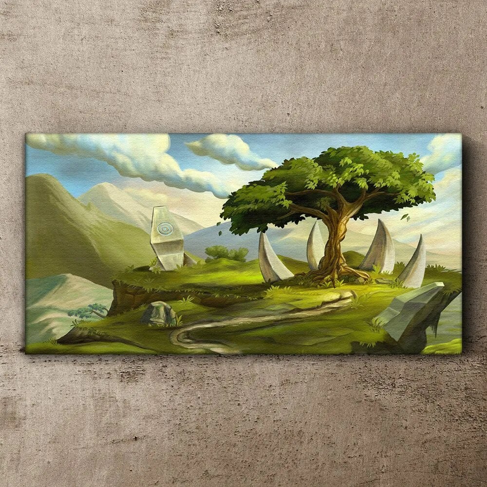 Tablou canvas pietre de copac fantezie