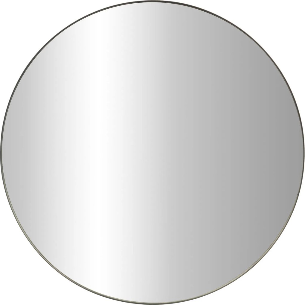 Oglindă rotundă NOOR, ramă metalică, culoare neagră, Ø 80 cm