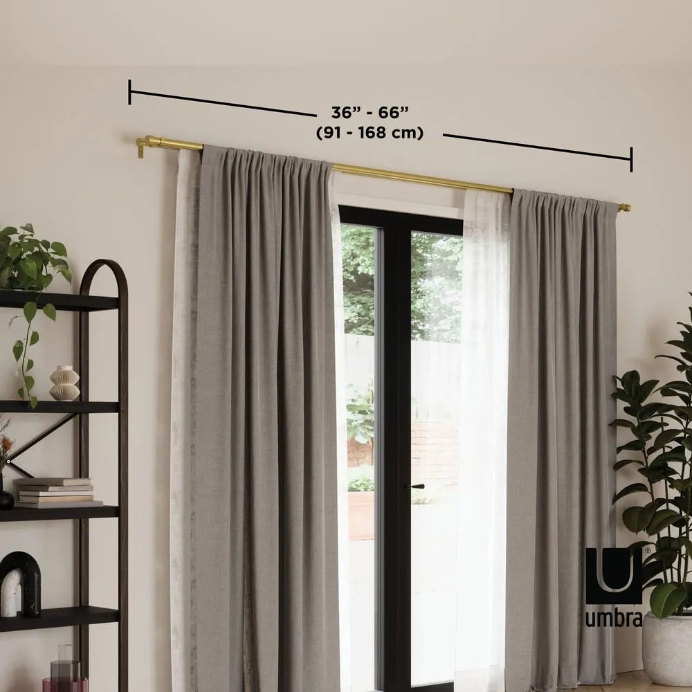 Galerie de perdea extensibilă 91-168 cm din oțel Cappa – Umbra