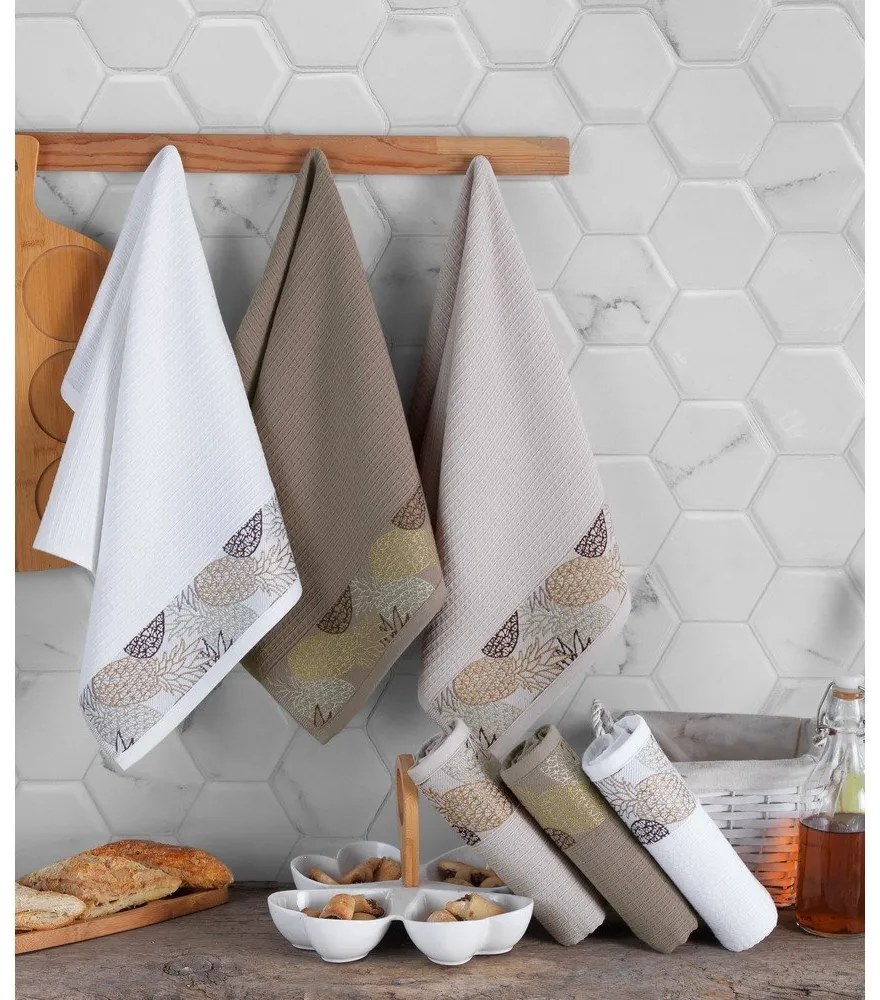 Prosoape de vase 6 buc. din bumbac 40x60 cm Pineapple – Foutastic