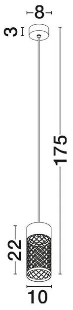 Pendul LED iluminat exterior IP65 MOTLEY corten