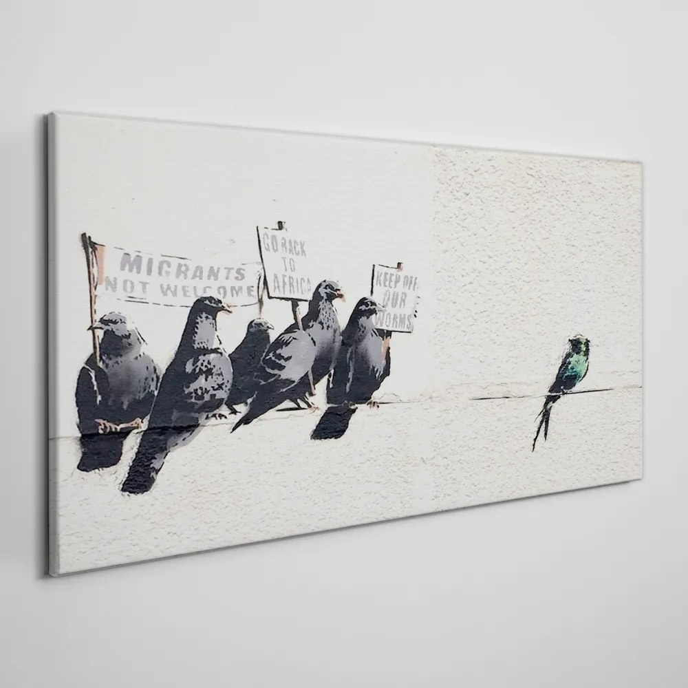Tablou canvas Păsări care protestează Banksy